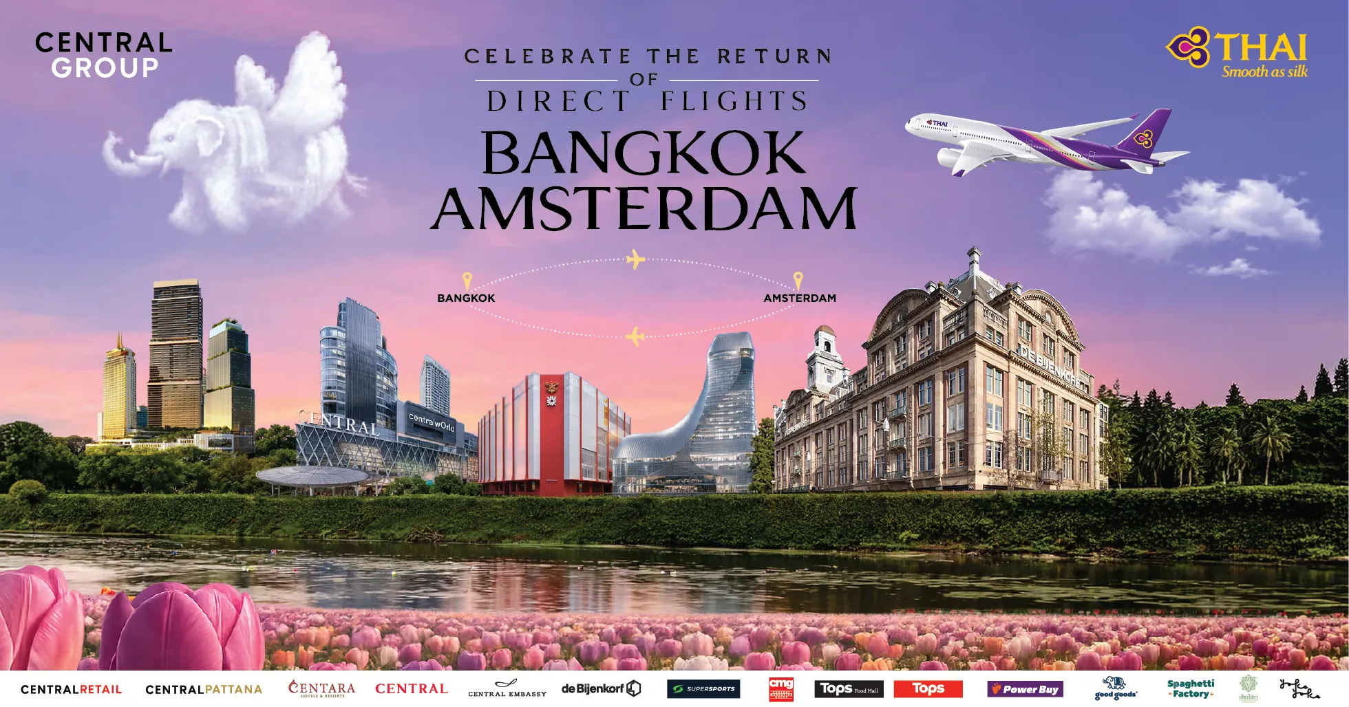 Central Group Privileges to Celebrate the Return of THAI Airways’ Direct Flights between Bangkok and Amsterdam